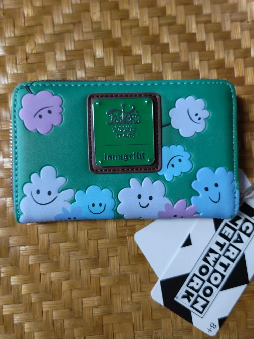 Loungefly Cartoon Network Kids Blue, White & Brown Character Zip Wallet